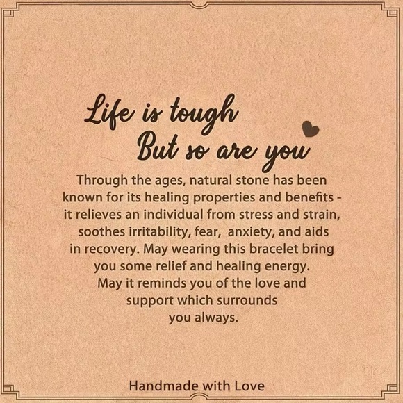 Hand Made Natural Stone Bracelet ( Protection, Fertility, Self-love, Open Road ) - Picture 5 of 7